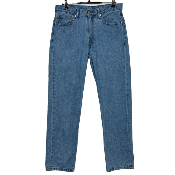 Levis 550 Jeans Mens 34x34 Blue Medium Wash Straight Leg 100% Cotton Workwear - Picture 1 of 9
